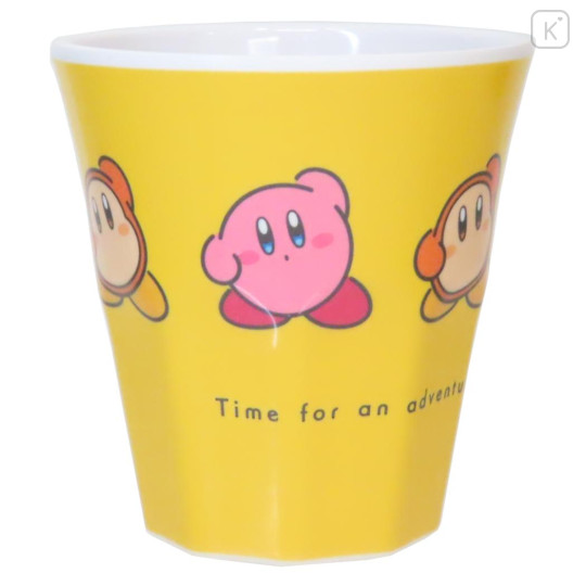 Japan Kirby Melamine Tumbler - Kirby Play With Waddle Dee Yellow - 1