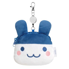 Japan Tamagotchi Plush Pass Case Pouch with Reel - Mimitchi