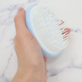Japan Tamagotchi Oval Hair Brush - Pixel Light Blue - 2