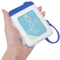 Japan Tamagotchi Pass Case Card Holder & Reel - Characters Blue - 2