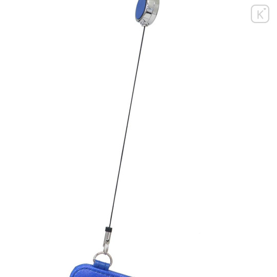 Japan Tamagotchi Pass Case Card Holder & Reel - Characters Blue - 3