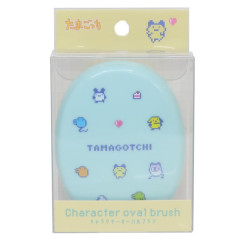 Japan Tamagotchi Oval Hair Brush - Pixel Turquoise