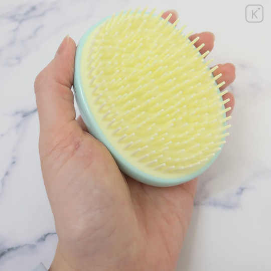 Japan Tamagotchi Oval Hair Brush - Pixel Turquoise - 2