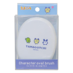 Japan Tamagotchi Oval Hair Brush - Pixel White