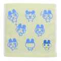 Japan Tamagotchi Mini Towel Jacquard Handkerchief - Mametchi Funny Yelloew - 1