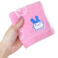 Japan Tamagotchi Mini Towel Jacquard Handkerchief - Mimitchi Funny Pink - 3