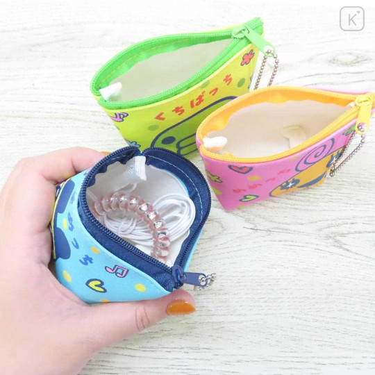 Japan Tamagotchi Triangular Mini Pouch - Kuchipatchi & Memetchi Green - 3