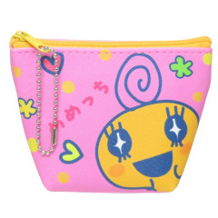 Japan Tamagotchi Triangular Mini Pouch - Mametchi & Memetchi Pink