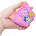 Japan Tamagotchi Triangular Mini Pouch - Mametchi & Memetchi Pink - 2