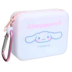 Japan Sanrio Silicone Mini Accessory Pouch - Cinnamoroll : Face White