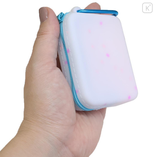 Japan Sanrio Silicone Mini Accessory Pouch - My Melody : Face Pink - 2