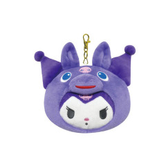 Japan Sanrio Plush Pass Case Pouch with Reel - Kuromi : Rody Bounce Horse