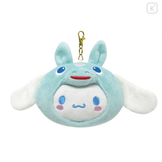 Japan Sanrio Plush Pass Case Pouch with Reel - Cinnamoroll : Rody Bounce Horse - 1