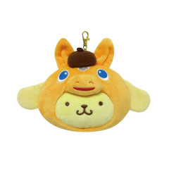 Japan Sanrio Plush Pass Case Pouch with Reel - Pompompurin : Rody Bounce Horse