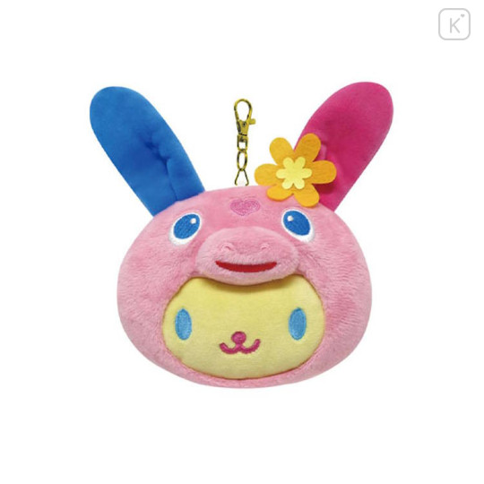 Japan Sanrio Plush Pass Case Pouch with Reel - Usahana : Rody Bounce Horse - 1