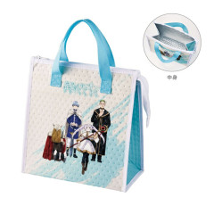 Japan Frieren Beyond Journey's End Insulated Cooler Lunch Bag - White Blue