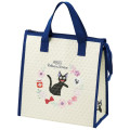 Japan Ghibli Insulated Cooler Lunch Bag - Kiki's Delivery Service : Jiji Flower Beige Navy - 1