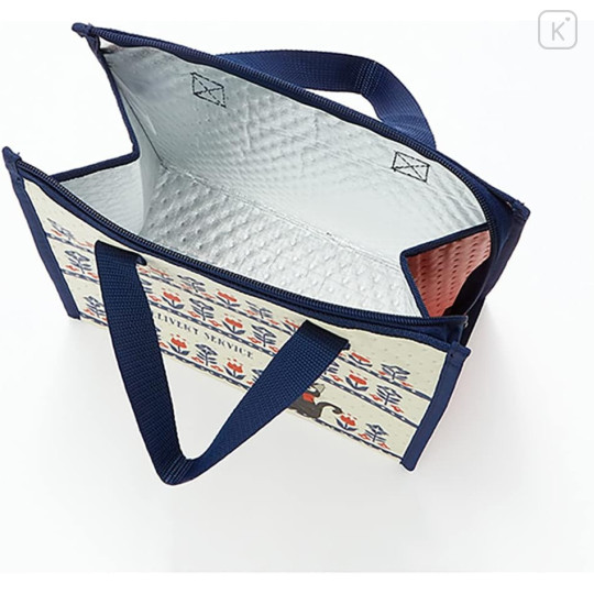 Japan Ghibli Insulated Cooler Lunch Bag - Kiki's Delivery Service : Jiji Flower Beige Navy Red - 2