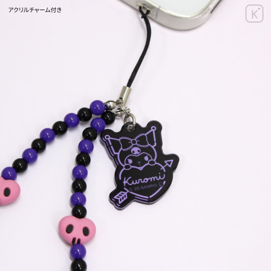Japan Sanrio Mobile Hand Strap - Kuromi - 5
