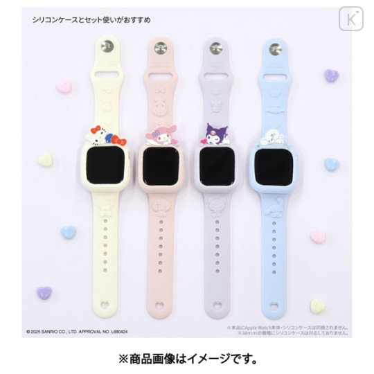 Japan Sanrio Apple Watch 42/41/40/38mm Silicone Band - My Melody - 6