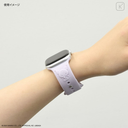 Japan Sanrio Apple Watch 42/41/40/38mm Silicone Band - Kuromi - 4
