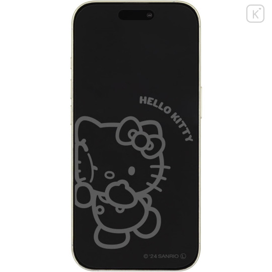 Japan Sanrio iPhone 16e / 16 / 15 / 15 Pro / 14 / 14 Pro / 13 / 13 Pro Glass Screen Protector - Hello Kitty - 1