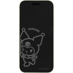 Japan Sanrio iPhone 16e / 16 / 15 / 15 Pro / 14 / 14 Pro / 13 / 13 Pro Glass Screen Protector - Kuromi