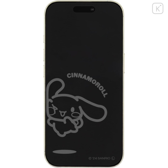 Japan Sanrio iPhone 16e / 16 / 15 / 15 Pro / 14 / 14 Pro / 13 / 13 Pro Glass Screen Protector - Cinnamoroll - 1
