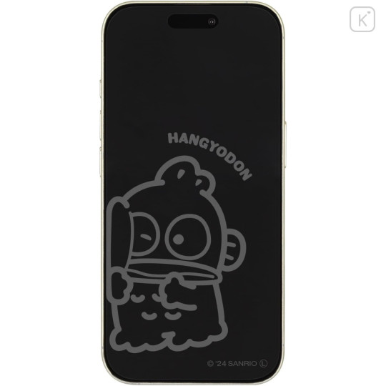 Japan Sanrio iPhone 16e / 16 / 15 / 15 Pro / 14 / 14 Pro / 13 / 13 Pro Glass Screen Protector - Hangyodon - 1