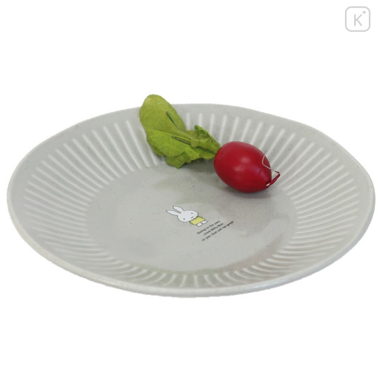 Japan Miffy Medium Plate - Miffy : Stone Gray - 2