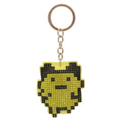 Japan Tamagotchi Rhinestone Mascot Keychain - Mametchi
