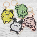 Japan Tamagotchi Rhinestone Mascot Keychain - Mametchi - 3