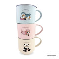 Japan Mofusand Stacking Stainless Steel Mug with Lid - Panda Cat Nyan Beige - 2