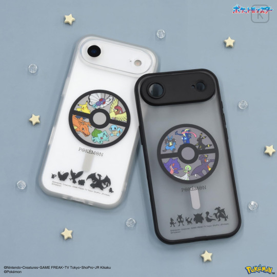 Japan Pokemon IIIIfit Plump Frame iPhone Air Case with MagSafe - Pocket Monster : Black - 6