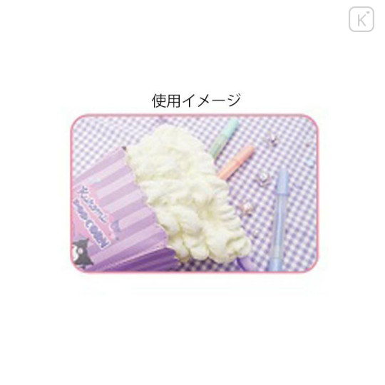 Japan Sanrio Pen Pouch Pencil Case - Kuromi : Popcorn - 2