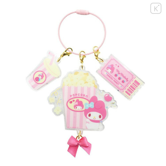 Japan Sanrio Wire Key Ring Charm Keychain - My Melody : Popcorn - 1