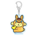 Japan Sanrio Acrylic Keychain - Pompompurin : Rody Bounce Horse - 1