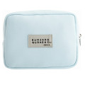 Japan San-X Embroidery Cosmetic Pouch - Sumikko Gurashi : Sumikko's Favorite Light Blue - 2