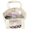 Japan Miffy Mini Tote Bag - Miffy : Beige Brown Gingham - 4
