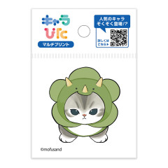 Japan Mofusand Charapita Iron Print Mini - Dinosaur Cat Nyan Triceratop