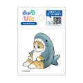 Japan Mofusand Charapita Iron Print Mini - Shark Cat Nyan Sitting - 1