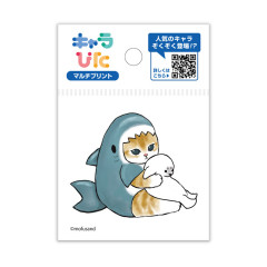 Japan Mofusand Charapita Iron Print Mini - Shark Cat Nyan Sea Otter Hug