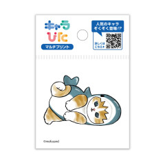 Japan Mofusand Charapita Iron Print Mini - Shark Cat Nyan Relax