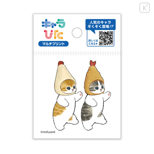 Japan Mofusand Charapita Iron Print Mini - Fried Shrimp Tempura Cat Nyan Hat Dance - 1