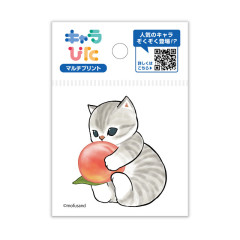 Japan Mofusand Charapita Iron Print Mini - Fruit Peach Cat Nyan