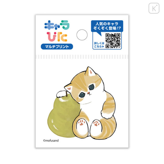 Japan Mofusand Charapita Iron Print Mini - Fruit Pear Cat Nyan Buddy - 1