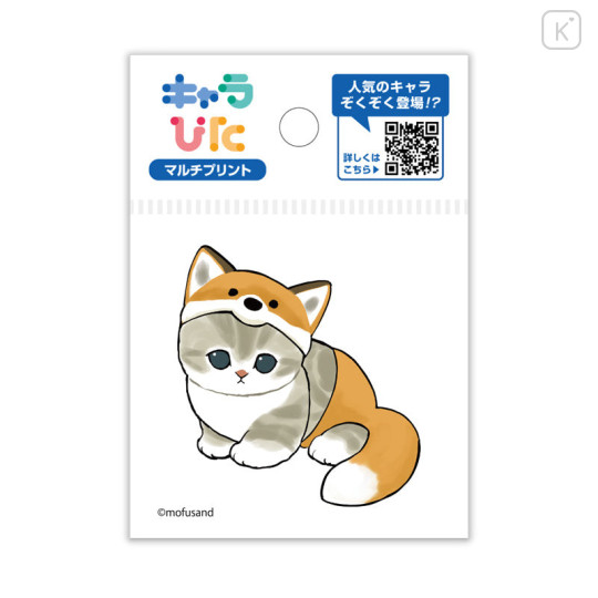 Japan Mofusand Charapita Iron Print Mini - Fox Cat Nyan Relax - 1