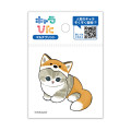 Japan Mofusand Charapita Iron Print Mini - Fox Cat Nyan Relax - 1
