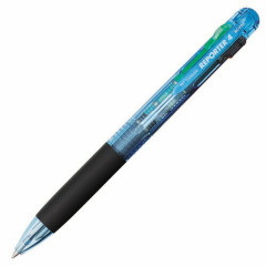 Japan Tombow Reporter 4 Color Multi Ballpoint Pen - 0.7mm Clear Blue