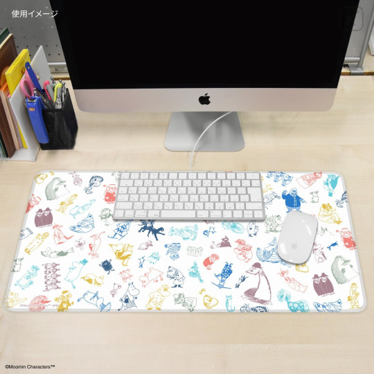 Japan Moomin Desk Mat - Line Art - 3